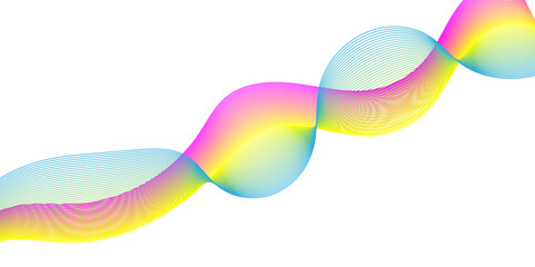 Abstract lines colors design element on white background of waves. Vector Illustration eps 10 for grunge elegant business card, print brochure, flyer, banners, cover book, label, fabric