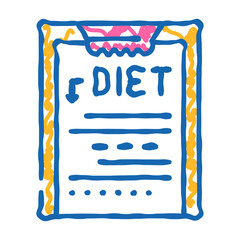 description diet doodle icon sketch vector. description diet sign. isolated symbol illustration