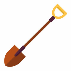 Shovel on White Background Vector Illustration | SVG, Cricut Cut Files, Clipart, Logo Icons, Graphic Design Resource