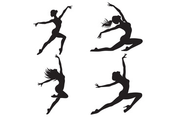 dance vector silhouette design illustrator