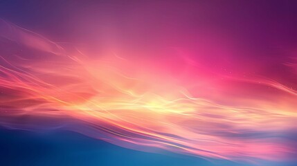 Abstract Gradient Background with Flowing Lines and Scattered Sparkles