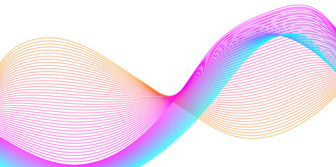 Abstract lines colors design element on white background of waves. Vector Illustration eps 10 for grunge elegant business card, print brochure, flyer, banners, cover book, label, fabric