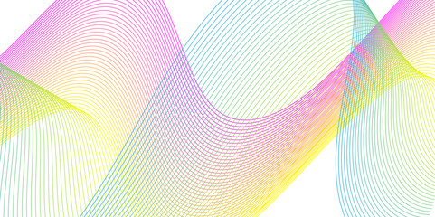 Abstract lines colors design element on white background of waves. Vector Illustration eps 10 for grunge elegant business card, print brochure, flyer, banners, cover book, label, fabric