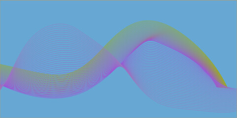 Abstract lines colors design element on white background of waves. Vector Illustration eps 10 for grunge elegant business card, print brochure, flyer, banners, cover book, label, fabric