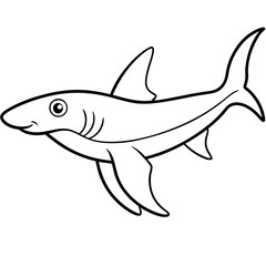 Sleek Hammerhead Shark Vector Art