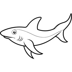 Sleek Hammerhead Shark Vector Art