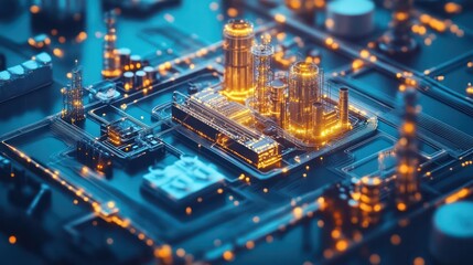 Obraz premium Oil and gas blockchain technology for secure and transparent energy transactions