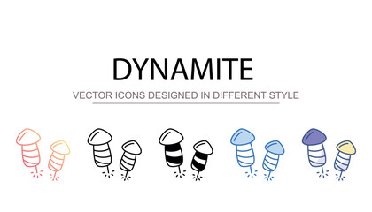 Dynamite icon design with white background stock illustration