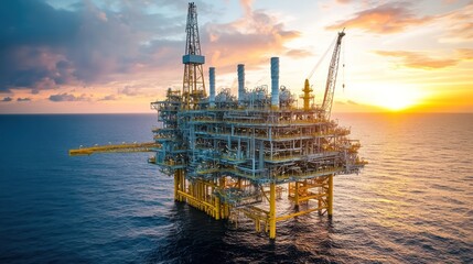 Oil and gas management overseeing energy production and distribution operations