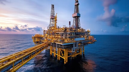 Oil and gas management overseeing energy production and distribution operations