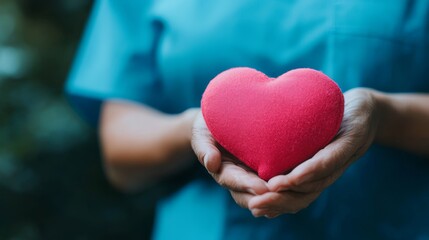 Female healthcare professional monitoring elderly woman s heart health, symbolizing patient care and medical assistance for seniors