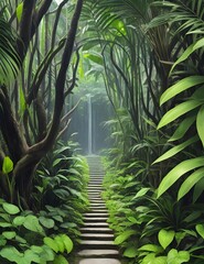 tropical forest in the jungle