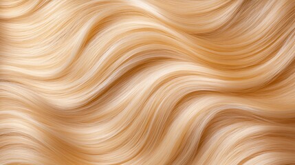 Luxurious long wavy blonde hair with natural volume, close-up focus on shine and smooth texture, beauty product concept