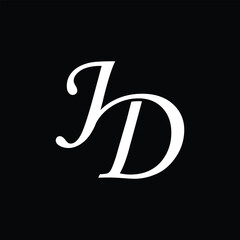   JD letter background vector design, JD logo design.