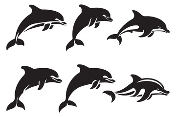 Dolphin silhouette vector illustration