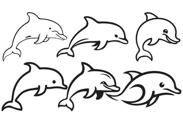 Dolphin silhouette vector illustration