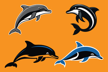 Dolphin silhouette vector illustration