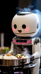 Robot Chef Cooking in a Modern Kitchen

