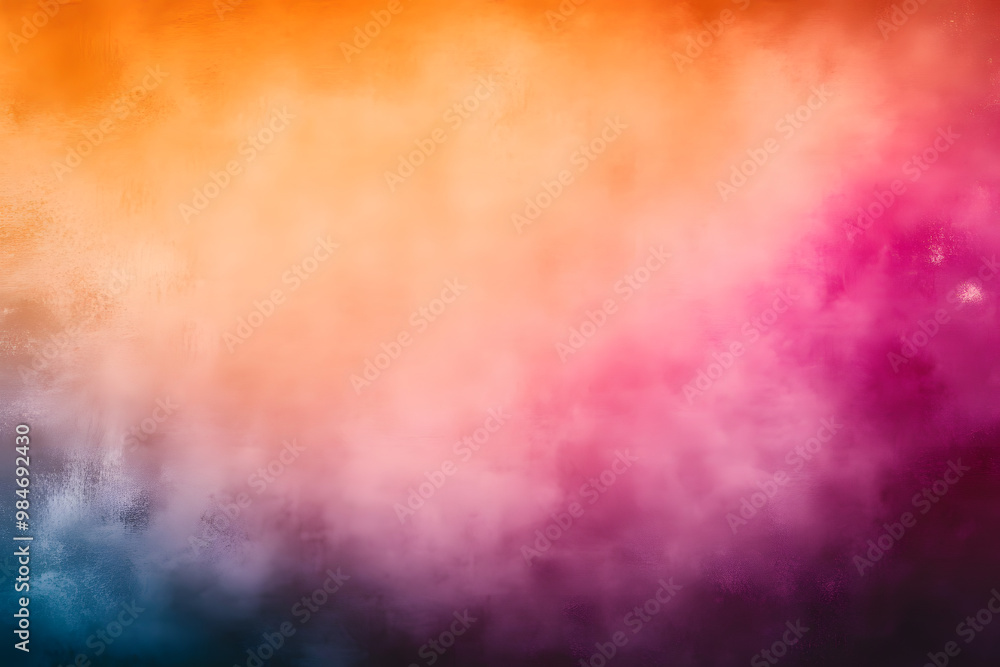 Poster colored digital grain noise effect pattern with a warm pastel gradient background texture. retro ana