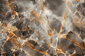 Elegant Gray Marble with Golden Veins and Intricate Patterns