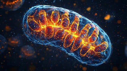 Microscopic View of a Mitochondrion