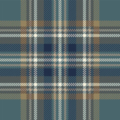 Rustic tartan plaid pattern with traditional colors. Scottish fabric swatch close-up.