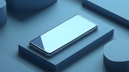 smartphone mockup. Mobile phone background. Device front view. 3D mobile phone template