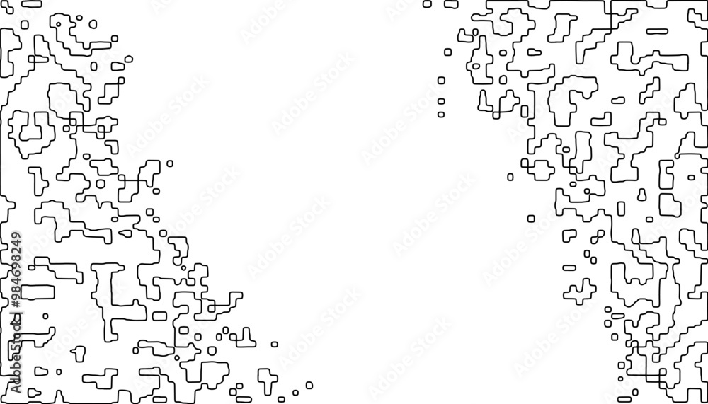 Poster black and white abstract mosaic grunge pattern. abstract vector illustration. fully editable vector 