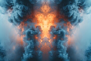 Ethereal Swirls of Colorful Smoke Creating a Mystical Atmosphere