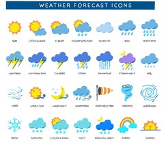 Colorful weather icons