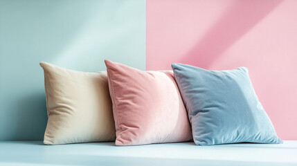 Livin area and dining area in apartment or Home - 3D Rendering, minimal room and decoration copy space.