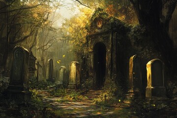 Fototapeta premium A Forgotten Mausoleum in a Dense Forest