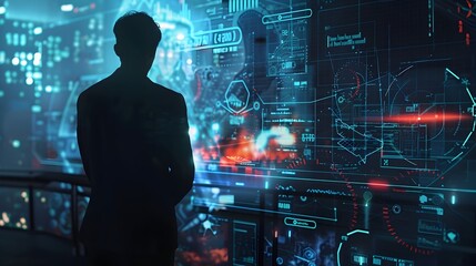 Detective Analyzing Holographic Crime Scene Data with 3D Reconstructions and Evidence Markers