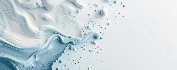 Abstract blue and white paint texture background