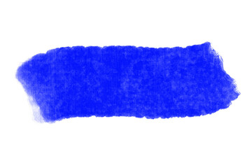 blue brush isolated on white background. blue watercolor.