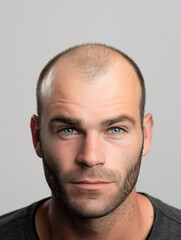 Fototapeta premium Un homme présentant une calvitie