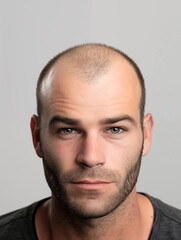 Obraz premium Un homme présentant une calvitie