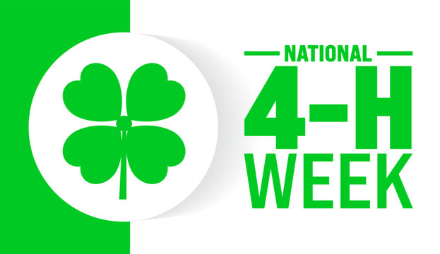 4-H Week or 4H Week background or banner design template is observed every year in October. Holiday concept. Template for card, poster, placard, template. eps 10