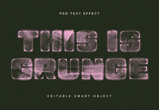 Grunge Stamp Text Effect Mockup