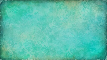 Obraz premium Textured turquoise abstract background with vintage distressed edges