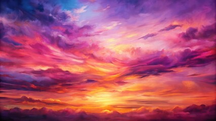 Fototapeta premium Abstract canvas with warm dusk purple and sunset pink smears resembling evening skies , art, painting, canvas, abstract, sunset, dusk