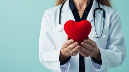 Female healthcare professional monitoring elderly woman s heart health, symbolizing patient care and medical assistance for seniors