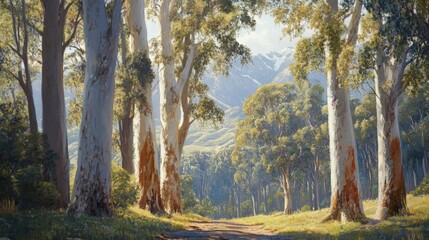 Fototapeta premium Eucalyptus Trees: Their Role in California