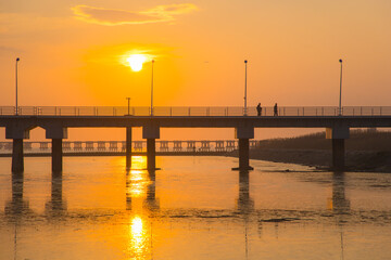 Hengsha Island, Chongming District, Shanghai - Sunset at sea