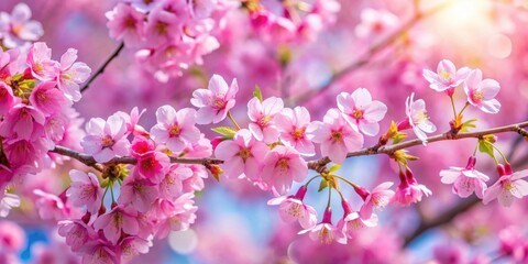 Beautiful pink cherry blossoms blooming in spring , spring, blossoms, flowers, nature, pink, petals, tree, blooming, season