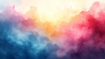 Abstract Watercolor Background with Vibrant Colors