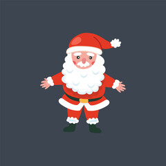 Santa Clause in flat vector design.