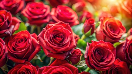 Beautiful red roses background with soft focus, roses, red, background, flowers, petals, love, romantic, garden, nature