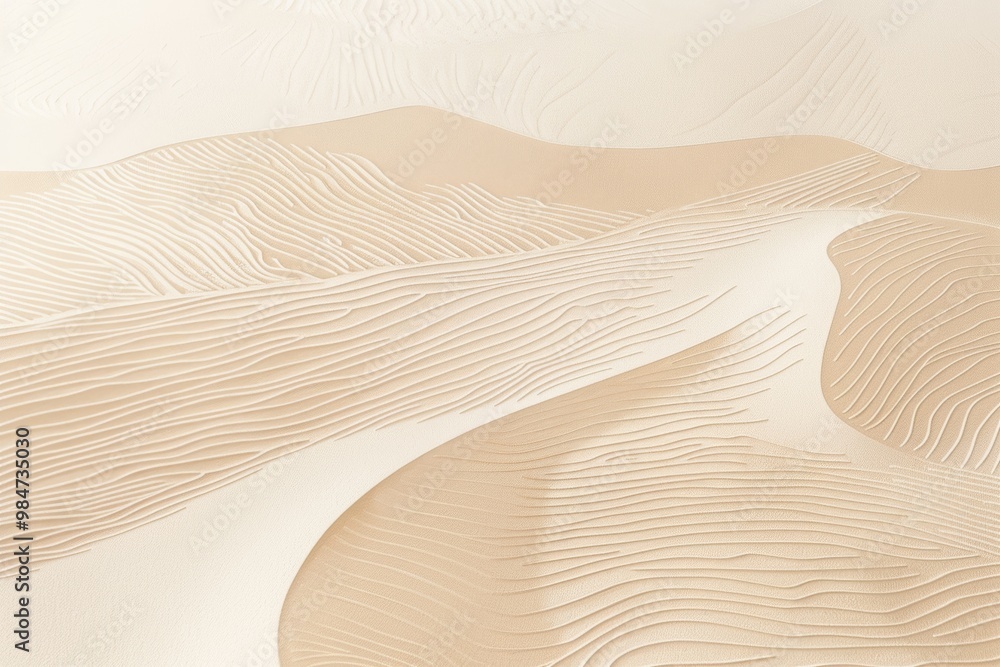 Poster abstract sand patterns featuring flowing textures and beautiful waves in a tranquil and calm setting