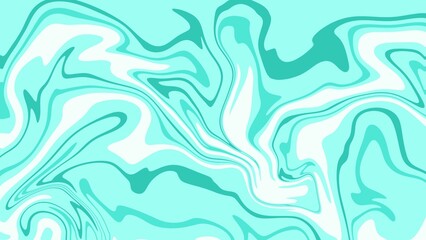 Abstract background of random green wave line texture. Green liquid abstract wallpaper